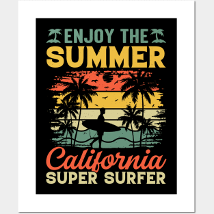 Enjoy The Summer California Super Surfer Posters and Art